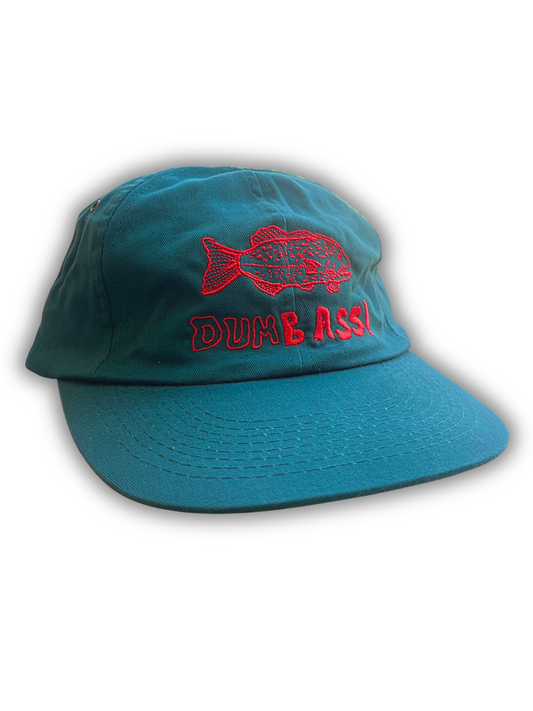 DumBASS embroidered hat, hunter green, adjustable, ONLY 10 AVAILABLE
