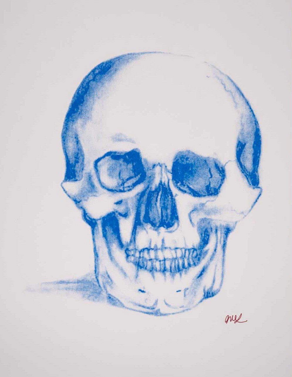 Blue Skull print