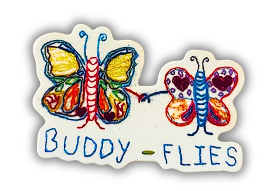 Buddy-flies sticker