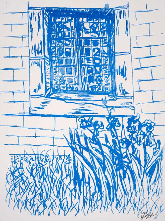 Lilac Church Window print
