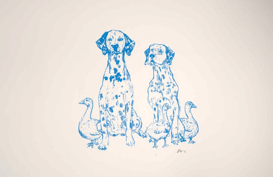 Dalmatians and Geese print (11x17)