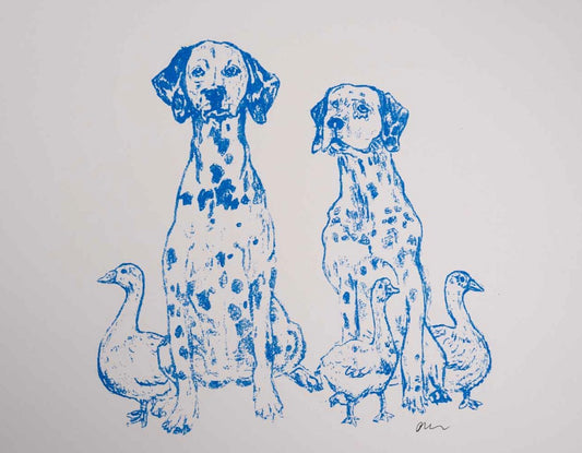 Dalmatians and Geese print (8.5x11)