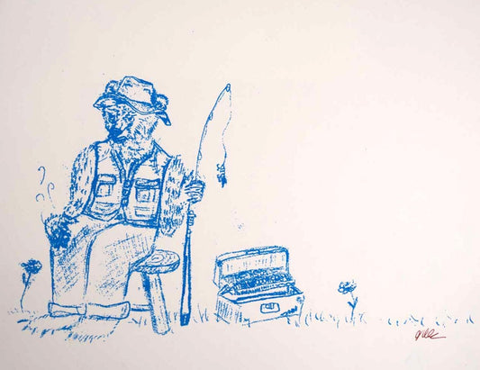 Fishing Bear print