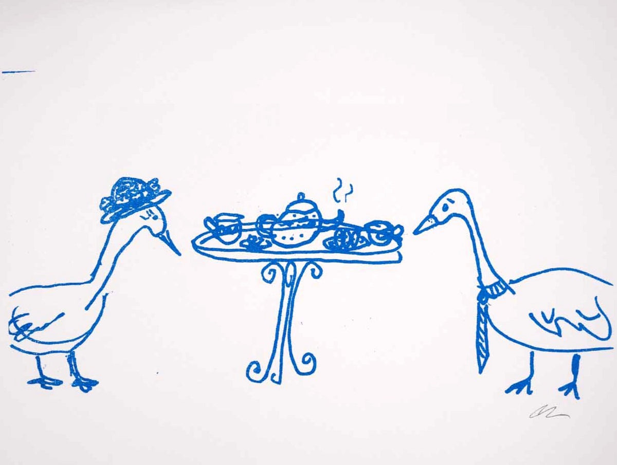Geese at Coffee Table print