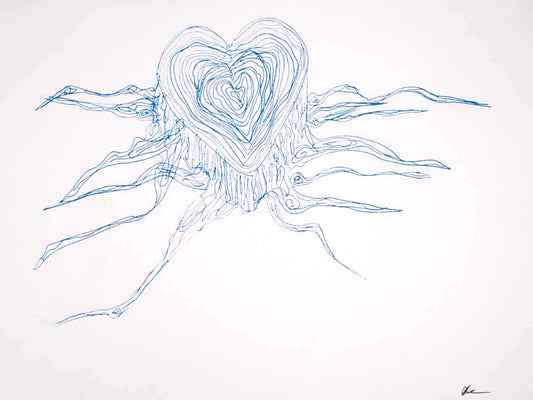 Heart Stump print
