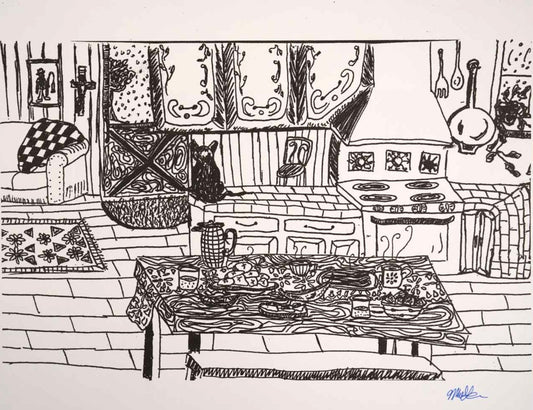 Kitchen Cat print