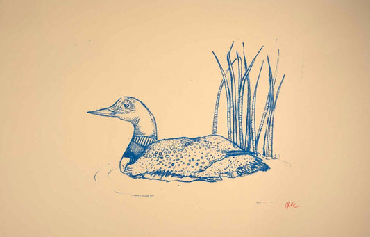 Loon print (Cream, 11x17)