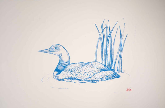 Loon print (White, 11x17)
