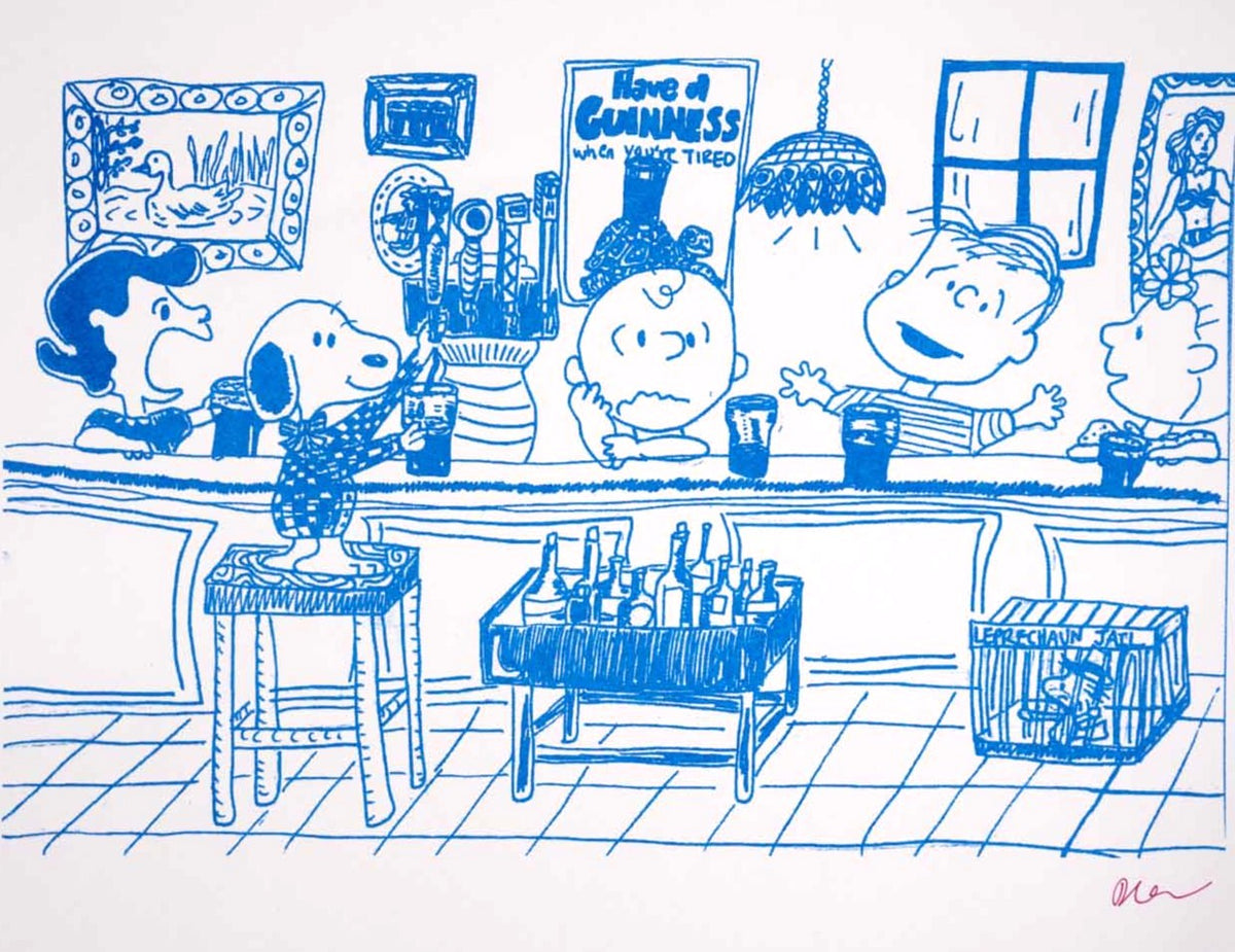 Peanuts Irish Pub print