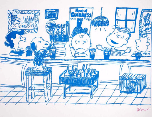 Peanuts Irish Pub print
