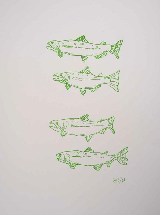 Salmon (Green) print
