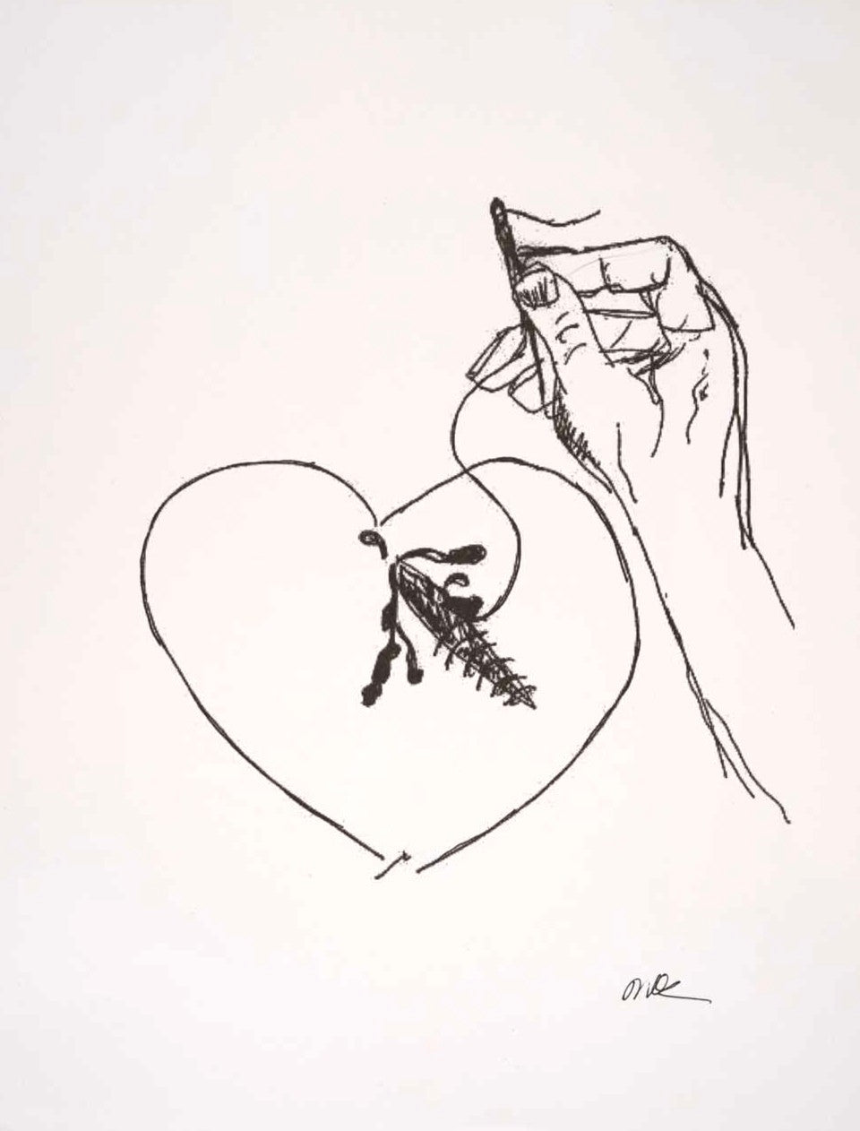 Heart Sewing print