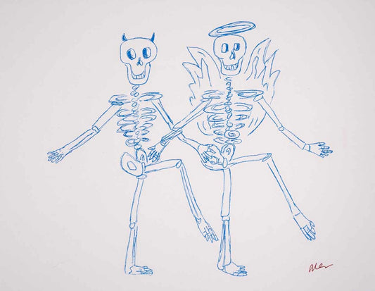 Angel and Devil Skelly print
