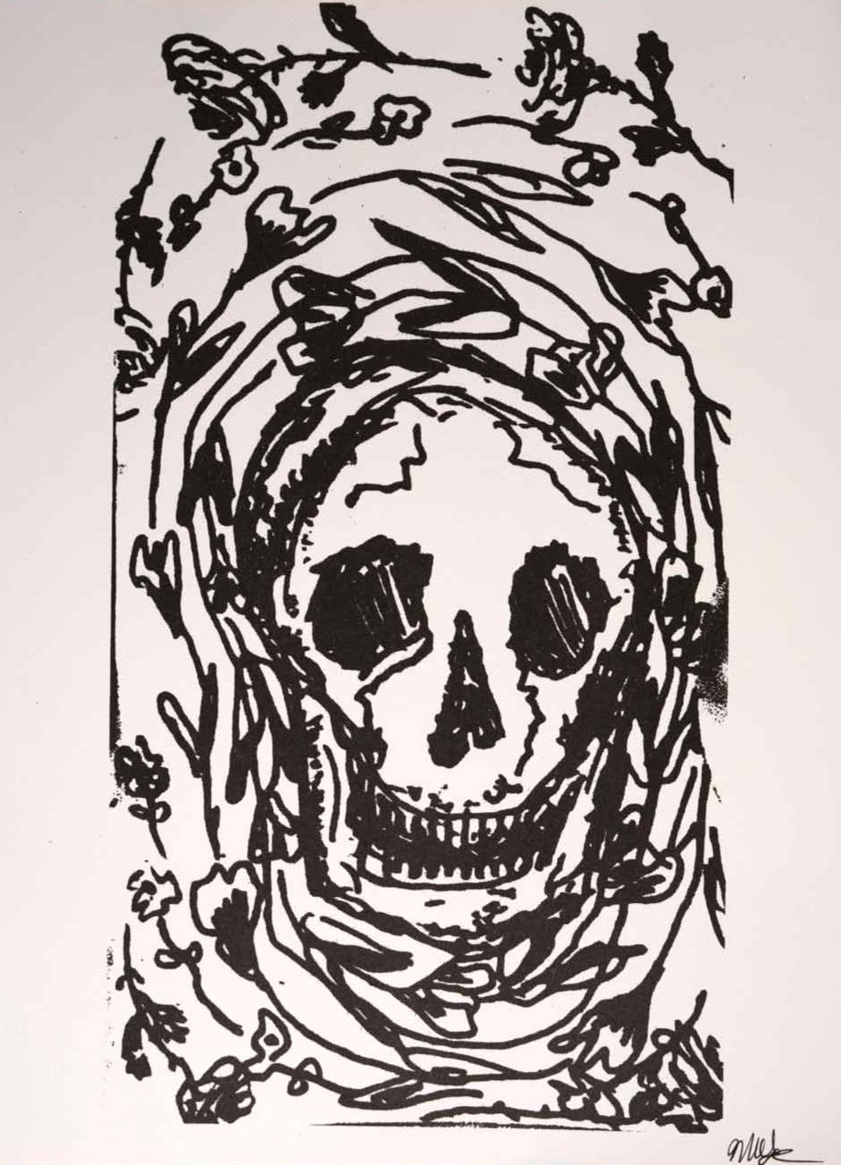 Skelly Whirlpool print (Black)