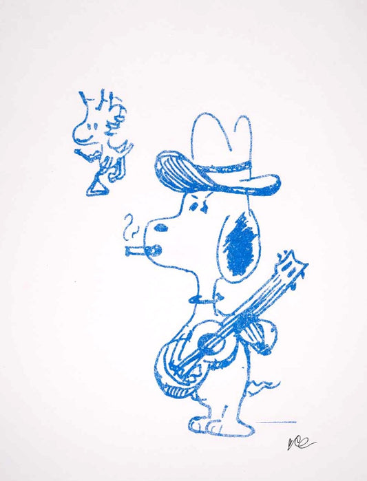Snoopy and Woodstock Band print