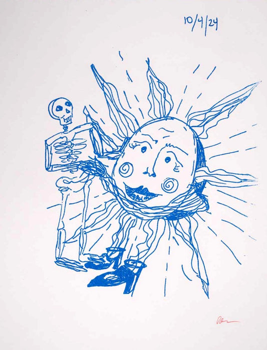 Sun and Skull Dance print