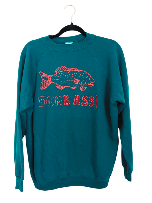 Vintage Teal Crewneck (DumBASS, XL most likely)