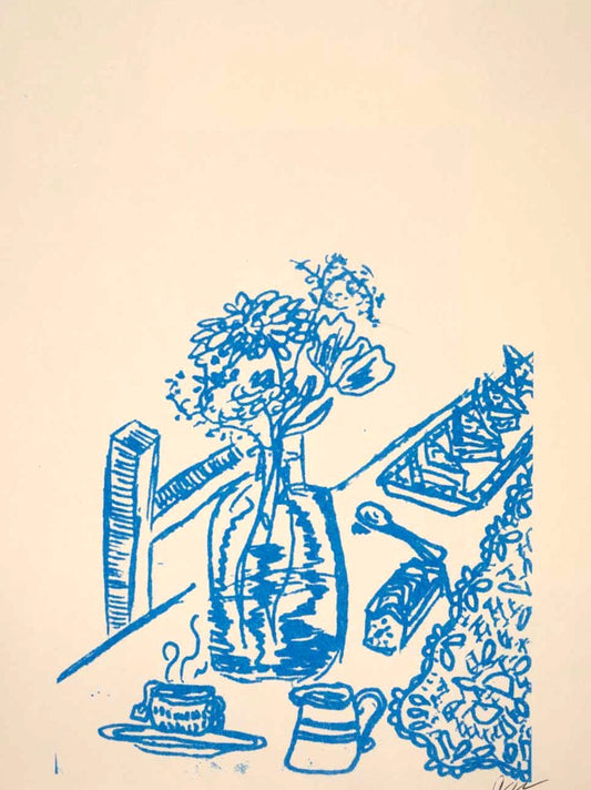 Tea Table print (Cream)